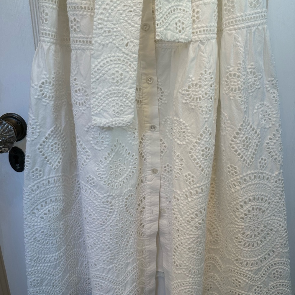 Shoshanna Blakely Eyelet White Dress Sz 6 - Picture 10 of 13